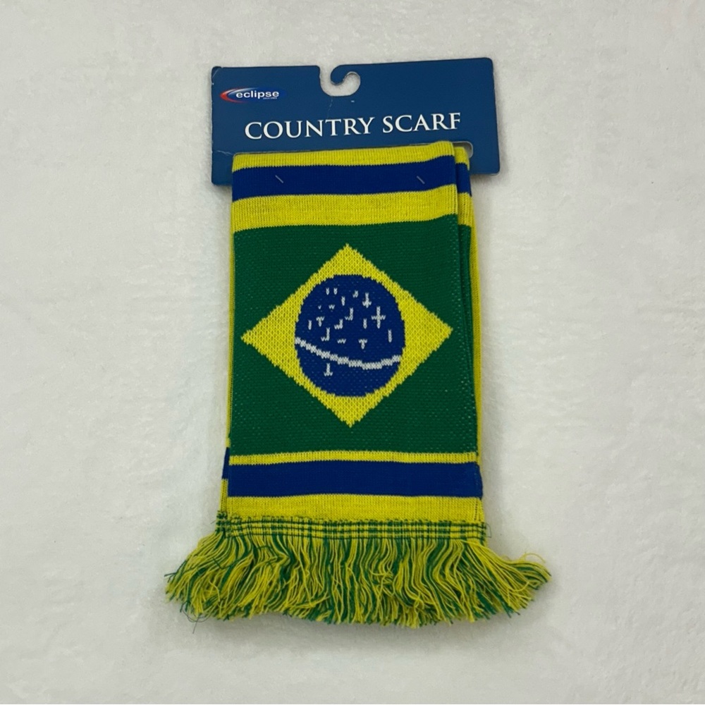 Brazil Brasil Soccer Logo Eclipse Winter Country Acrylic Scarf Scarve Unisex